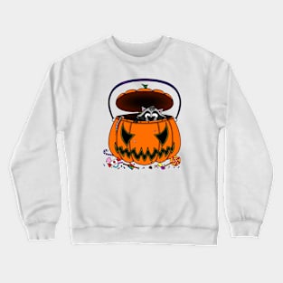 Halloween Raccoon Crewneck Sweatshirt